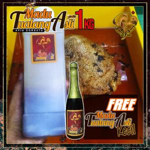 [FadliMaliki] Madu Tualang Asli Hutan Liar Raw Honey - 1 Kg + FREE 1 Botol Kecil