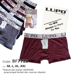 3 PCS Celana Dalam LUPO 7722 Pria Boxer Pria (1 box isi 3pcs)