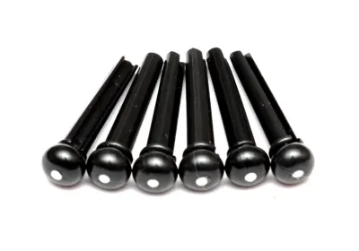 Acoustic Guitar Bridge Pin for Strings 6pcs Color (BLACK) (WHITE)
