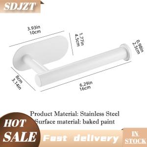 SDJZT ที่แขวนกระดาษชำระแบบมีกาวที่แขวนกระดาษชำระแบบม้วนสำหรับห้องครัวอุปกรณ์ในห้องน้ำ