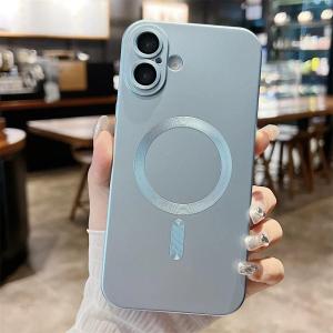 for Magsafe Matte Soft Silicone Case for iPhone 16 15 14 13 17 Pro Max Air Plus 12 11 Xr Magnetic Solid Color Shockproof Cover