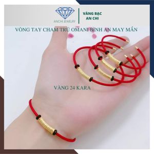 Vòng tay cham trú omnani bình an vàng 24karat có hóa đơn bảo hành tiệmVàng bạc an chi