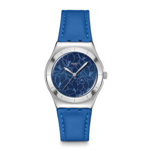 Swatch Blue Petal Promise (YLS235) Blue 33mm Leather Watch