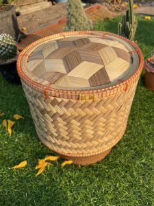 กระติ๊บข้าวจากไม่ไผ่ขนาดใหญ่  8 นิ้ว