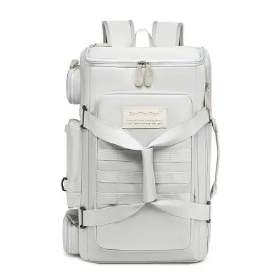Large-capacity waterproof travel backpack with dry-wet separation front zipper bag top zipper bag and internal large capacity.