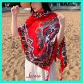 Khăn Boho Vintage Cao Cấp, Khăn Choàng Đi Biển Phong Cách, Chất Liệu Đũi Dày Dặn và Mềm, Dùng như Áo Chống Nắng, Khăn Bandana, Khăn Quàng Cổ, Khăn Choàng Cổ, Kết Hợp Cùng Bikini Đi Biển, LECARO STORE.