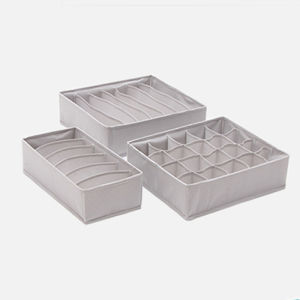 Inaso Kotak Penyimpanan Pakaian Dalam Set 3in1 Organizer Box Storage Underwear Tempat Organizer Lemari Pakaian Kotak Kaos Kaki HSB214