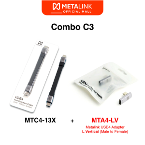 METALINK Cáp USB4 C to C 13cm 240W 40Gbps 8K60Hz tương thích Thunderbolt 3/4 USB3.2 3.1