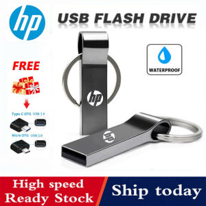 ♥【Readystock】FREE Shipping+COD♥ HP Metal Pen Drive 32GB 64GB 128GB 256GB 512GB  drive or flash memory small capacity 2GB 4GB 8GB 4GB 16GB