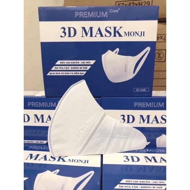 Hộp 50c khẩu trang 3D Mask Monji- hàng công ty chính hãng