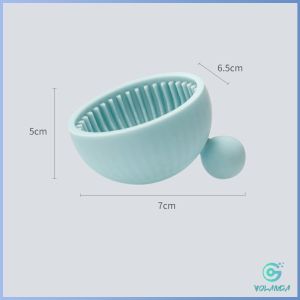 YOlanda ที่ทำความสะอาดแปรงแต่งหน้า ชามซิลิโคนล้างแปรงแต่งหน้า  makeup brush cleaning bowl