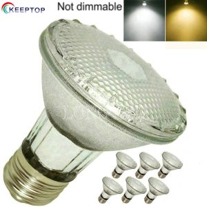 KEEP Full Glass PAR20 LED Light bulb 85-265V E27 base  8W Indoor outdoor waterproof spotlight Soft Warm White 2700k-3000K Cool white 6000K-6500k  Floodlight  8W equivalent to 75-100W Garden lamps