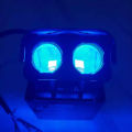 LAMPU TEMBAK 2 MATA+DEVIL DAN SENJA BODY FOGLAMP 2 MATA PLUS DEVIL BODY UNIVERSAL MOTOR MOBIL. 