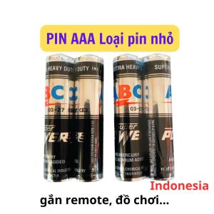 Pin AAA ABC Super Power 1.5v made in Inodonesia Pin 3A dùng cho remote đồ chơi trẻ em - Gia Dụng Chú Thoòng