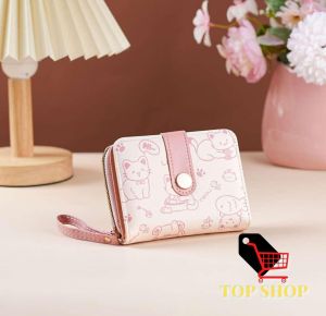 TOP SHOP cat-themed zip-around wallets with card slots and coin compartments.
