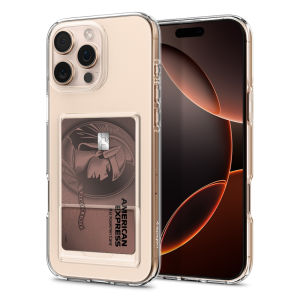 Spigen iPhone 16 Pro Case 6.3" Crystal Slot Casing Built-In-Slot For Single Card Storage iPhone 16 Pro Cover