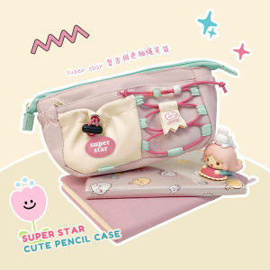 I Know กล่องดินสอคุกกี้ปราสาทบลูเบอร์รี่วินเทจ-น่ารักกระเป๋าเก็บของเครื่องเขียนคุณภาพสูง