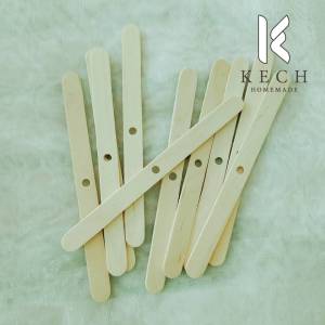 เชิงเทียนไม้ สำหรับทำเทียน ไม้เจาะรู ล็อคไส้เทียน 1รู ที่ ล็อคไส้เทียนแบบไม้  แพค 10ชิ้น Wooden Candle