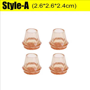 YESPERY 4ชิ้นแผ่นปลอกปกป้องขาเก้าอี้ซิลิโคนสำหรับขาเฟอร์นิเจอร์พื้นฝาครอบป้องกันสี่เหลี่ยมกลมกันลื่น