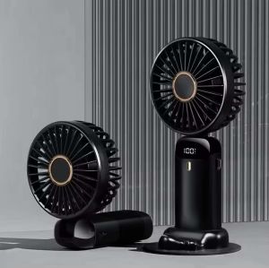 R2 Hand-Held Turbo Fan Rechargeable 100 Wind Speed Gear with Digital LED Screen Display Fan