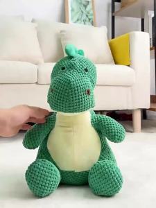 Large Dinosaur Plush Squeaky Dog Toy for Large Dogs Bite-Resistant Boredom Relief