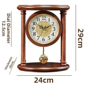 xpkQ Retro Table Clock Wooden Desk Watch Decorative Luxury Desktop Pendulum Clocks Aesthetic Silent Tabletop Watches Table Decoration Z5Q1T