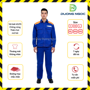 Quần Áo Xăng Dầu Đồng Phục Bảo Hộ Lao Động Dầu Khí Tiêu Chuẩn Vải Kaki Chống Nóng Thấm Hút Mồ Hôi XD01
