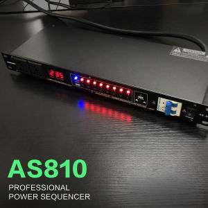 10 ช่อง ปลั๊กไฟเครื่องเสียง Power Sequencer ปล๊กไฟติดแร็ค 1U รางปลั๊กไฟ แร็ค ลด เครื่องกรองกระแสไฟ พร้อมสวิตซ์ลม
