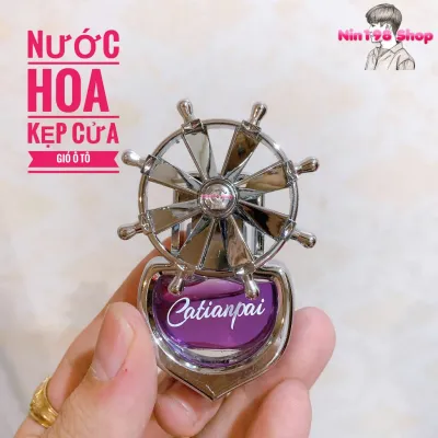 Nước Hoa Ô Tô Cánh Quạt Quay Kẹp Tinh Dầu Gắn Cửa Gió Điều Hòa Tỏa Hương Thơm