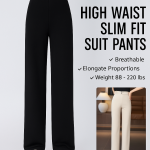 Suit Pants For Woman Summer New Arrival High Waist Drooping Slim Fit Straight Leg Loose Casual Style Wide Leg Trousers Cropped Pants