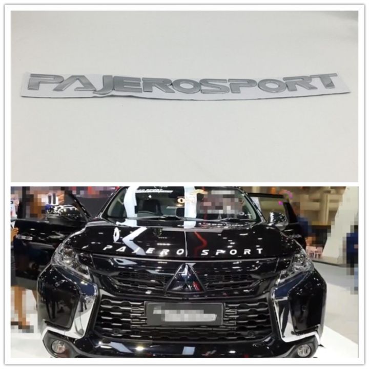 Chrome Silver For Mitsubishi Pajero Sport Front Hood Emblems Logo