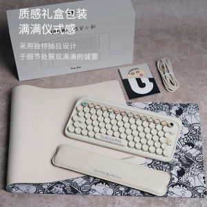 Lofree keyboard Crayon Shin-chan Collaboration Dot Bluetooth Wireless mechanical keyboard Backlit 79Keys for iPa d Macboo k laptop Typewriter Pc Gamer for Pc Wireless Bluetooth Mechanical Backlit Keyboard Hand Rest Mouse Pad Set