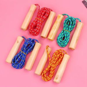 [MSIA SHIP] NOVELTY Kids Jump Skipping Nylon Rope Smooth Wood Handle | Kanak-kanak Lompat Skipping Tali Nilon Pemegang Kayu Licin Fitness Accessories Exercise School Stationery Supplies Birthday Party Present Gift Kids Children Toys Mainan Budak 小孩 跳绳