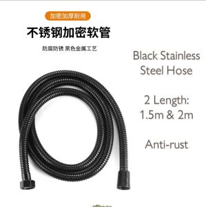 Elegant High-Pressure Stainless Steel Shower Head with 5 Spray Modes and Easy One-Key Stop Button