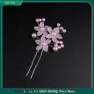 QK FA ✨ Ngọc Trai Hoa vương miện Frosted tóc trang trí cô dâu cưới handmade trang sức ngọc trai kẹp tóc