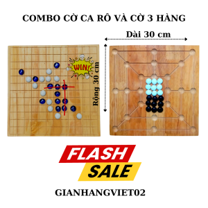 Bộ  cờ 2 mặt ca rô và cờ 3 hàng