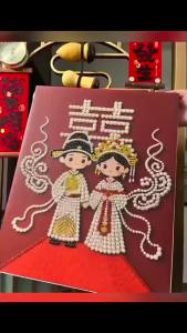 Decorative Wall Art Hanging self-adhesive or no-drill setup red wedding celebration design adds the selected printed or hanging artwork to a wall display room refresh wall art
