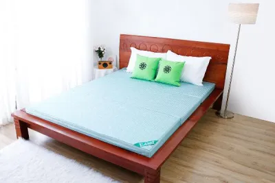 Nệm bông ép Edena chần gòn 140 x 195 x 10cm nâng đỡ cơ thể gấp 3 dễ dàng di chuyển