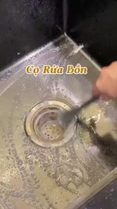 Chổi Cọ Xoong Nồi Inox 304 Bàn Chải Cọ Bát Đĩa Rửa Chén Bát Vệ Sinh Bếp Tay Cầm Chống Trầy Xước Tay VN-7624