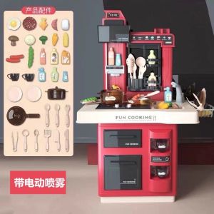 **Malaysia Seller** 65cm 35pcs Pretend BIG Size Kitchen Play Set with Music and Spray Mist Kids Toys Pretend Play Set