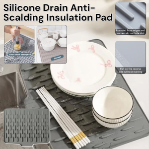 Non-Slip Dish Drying Pad Silicone Drain Mat Silicone Sink Mat