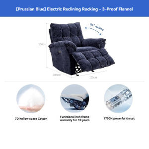 [ Local stock ] CHEERS First Class Living Room Flannel Fabric Armchair Sofa With Electric Recliner And Rocker 70532