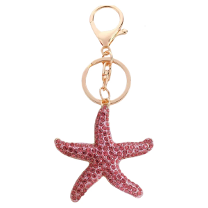 Fashionable Starfish Designs Metal Keyring Portable Gift for Special Occasions