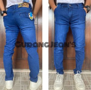 Celana Jeans Panjang Pria Dewasa Kantong Saku Bobok Dalam Paspol Laki2 Pensil Slimfit Slimpit Slim fit Stretch Street Strit Karet Melar Warna Biru Dongker Tua Dark Blue / Terbaru 2023 / Jean Jins / Cowok / Cowo Distro Bandung