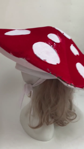 Festival Mushroom Plush Hat Eye Catching Novelty Headpiece for Cosplay Theme Party Headgear Roleplaying Photo Hat