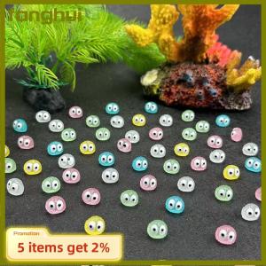 fanghui 10Pcs Luminous Briquettes Elfs Black Ball Sprite Duck Figurine Home Decor Glowing Miniature Fairy Garden Decoration Accessories