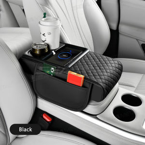 SEAMETAL Car Arm Rest Cushion Thicken High-Density Sponge Center Console Armrest Box Cover Auto Elbow Support Wireless Charging