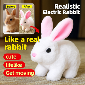 Pet doll electric bunny interactive toys simulation plush white rabbit dolls