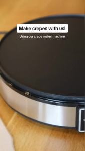 Electric Crepe Maker Machine Pancake Machine Batter Crepes Maker Kitchen Cooking Roti Tortilla Blintzes Pancakes Bacon Eggs