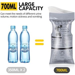 1/5PCS 700ML Emergency Portable Urine Bag Vomit Disposable Urinal Bag Disposable Mini Mobile Toilet